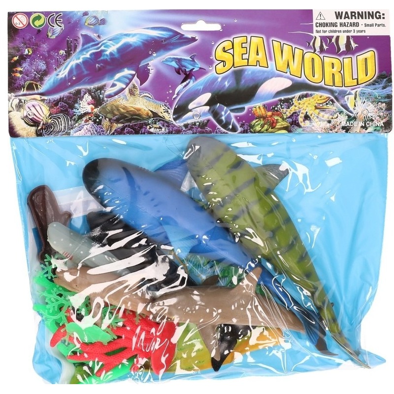 Afbeelding 12x Plastic zeedieren/oceaan dieren speelfiguren door Animals Giftshop