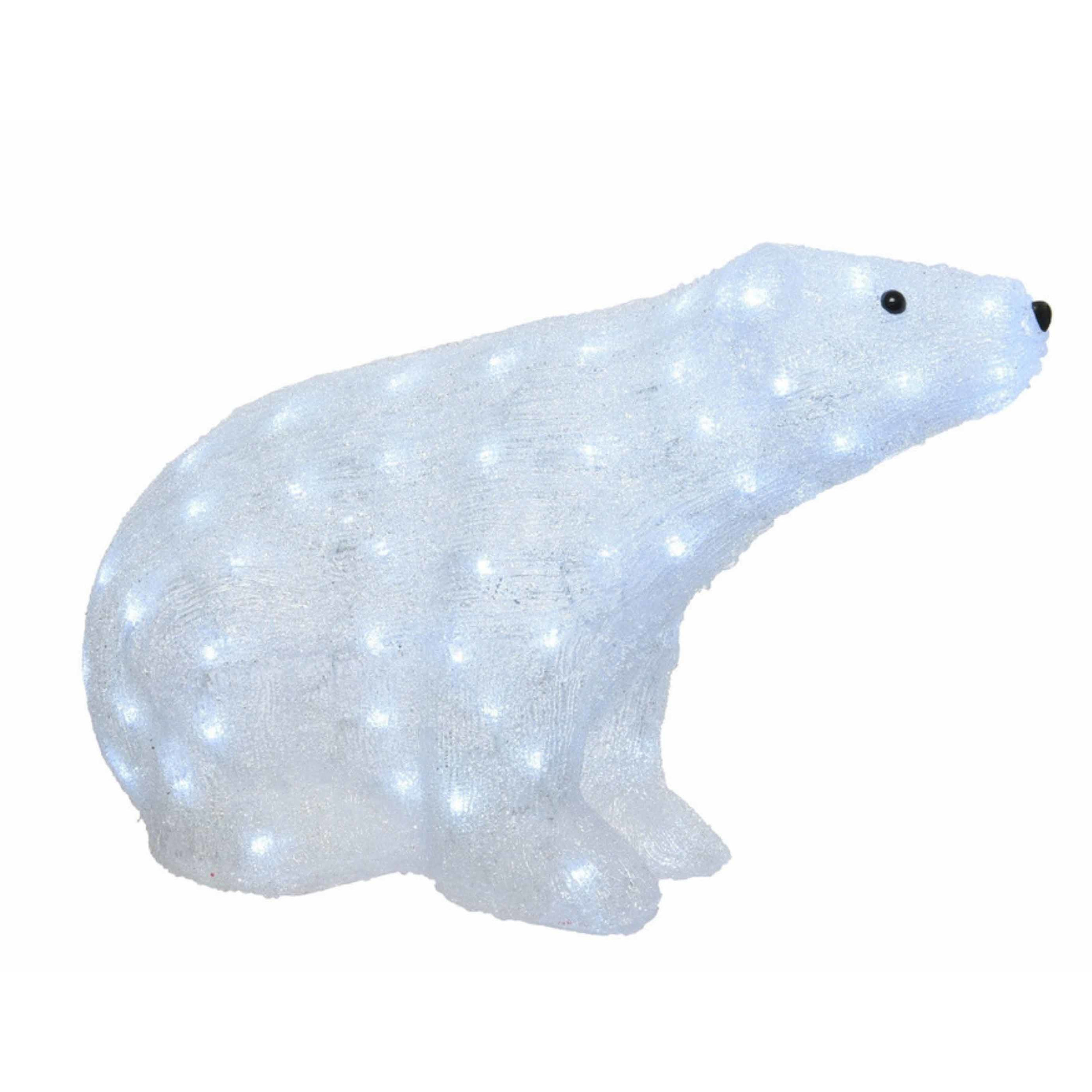 Afbeelding 1x LED acryl figuren ijsbeer 60 x 40 cm door Animals Giftshop