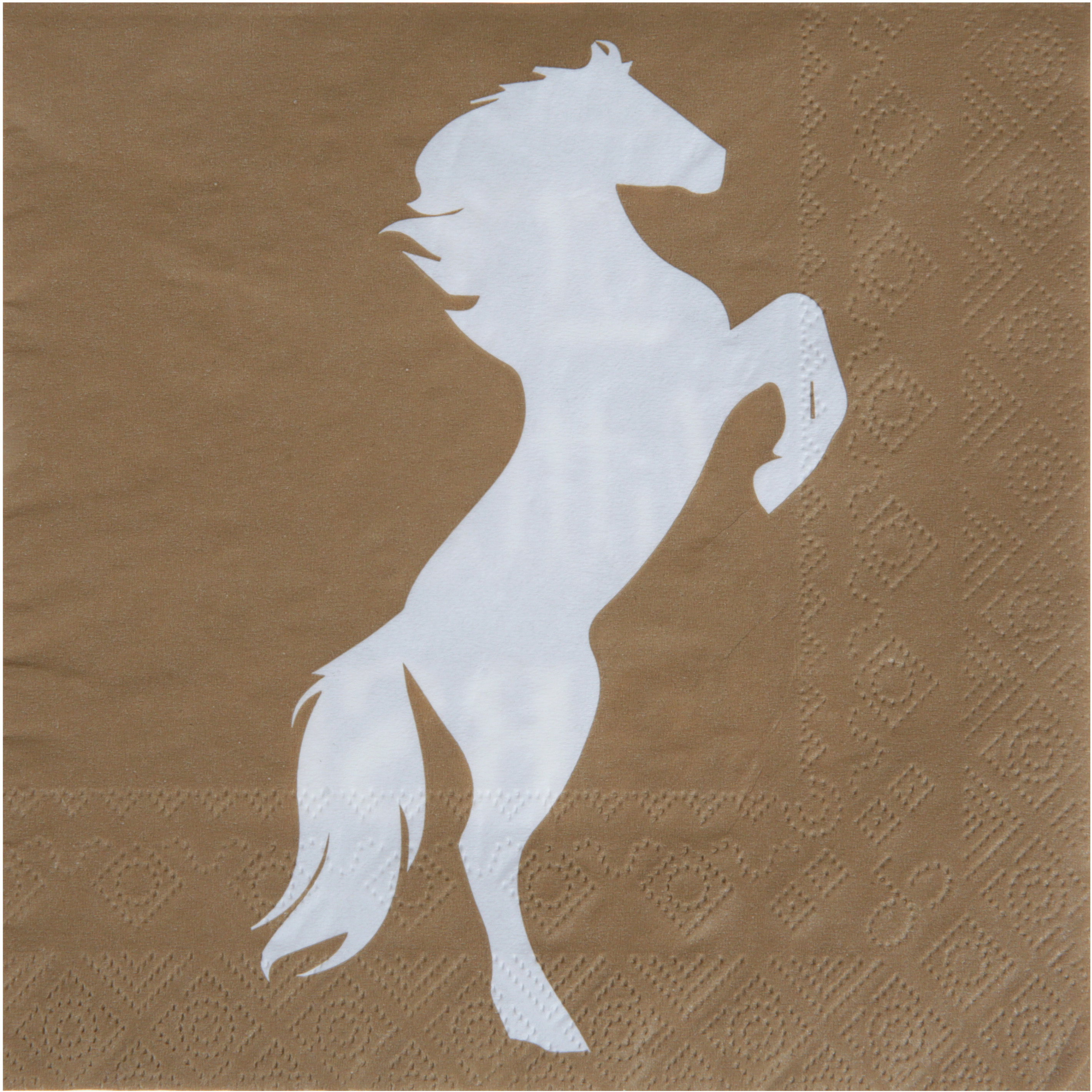 20x Paarden feest servetjes met steigerend paard opdruk 33 x 33 cm