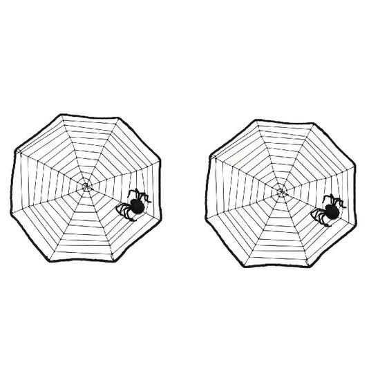 Afbeelding 2x Horror spinnenwebben met spin 40 cm door Animals Giftshop