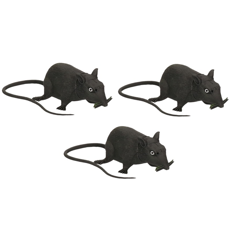 Afbeelding 3x Piepende ratten halloween decoratie 13 cm door Animals Giftshop