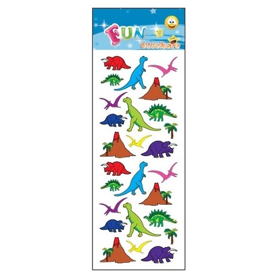 3x stuks kinder stickers dinosaurus thema