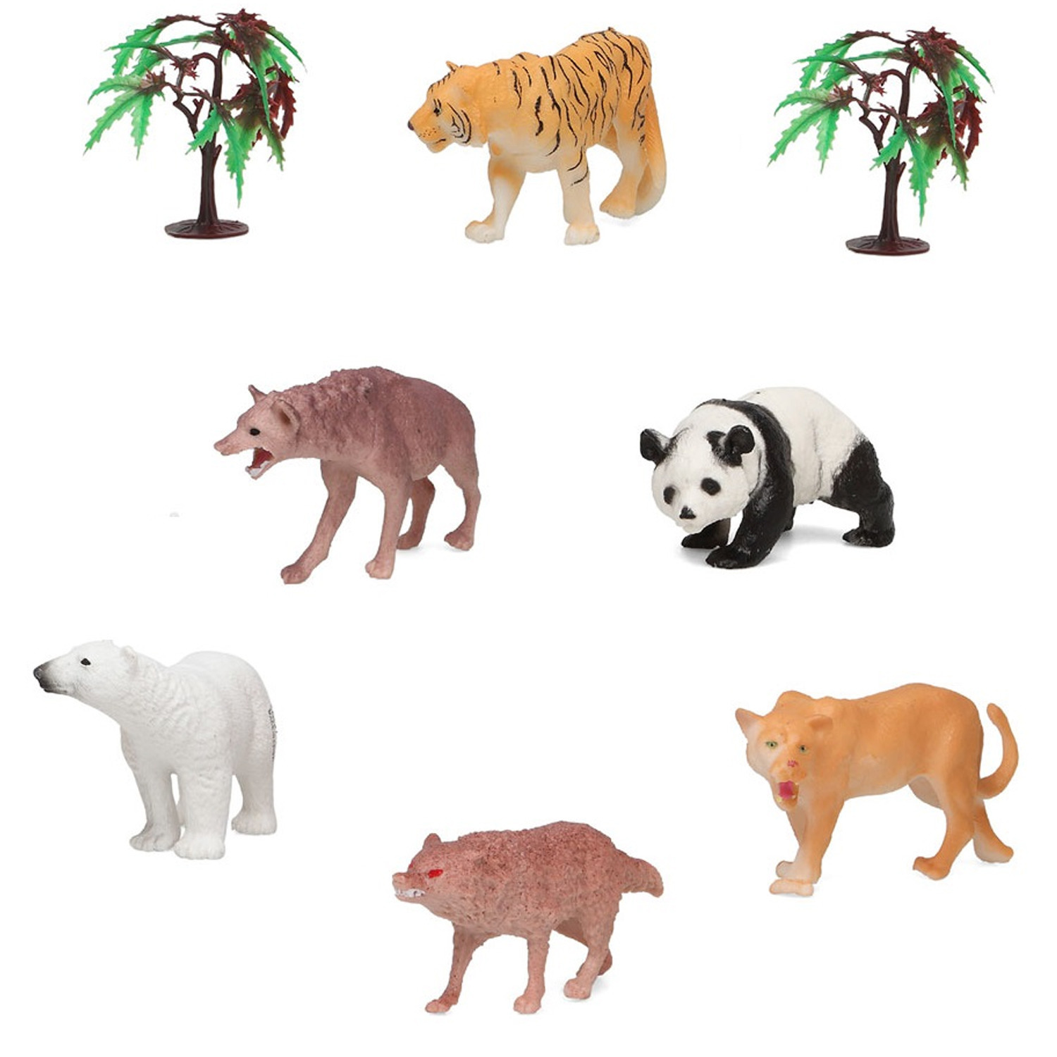 Afbeelding 6x Plastic safaridieren speelgoed figuren voor kinderen door Animals Giftshop