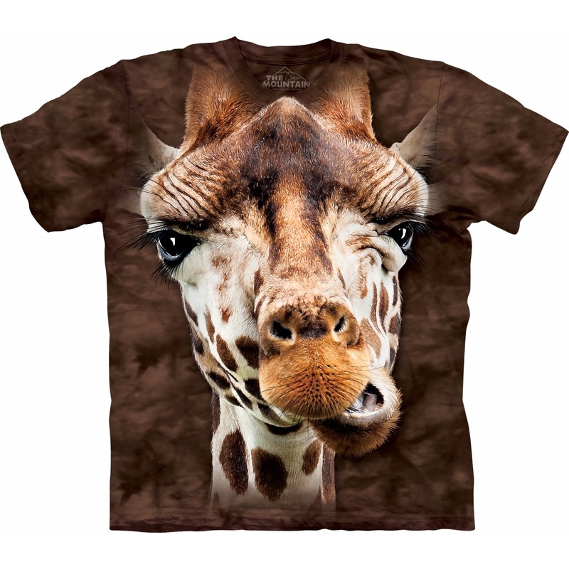 All-over print kids t-shirt giraf bruin