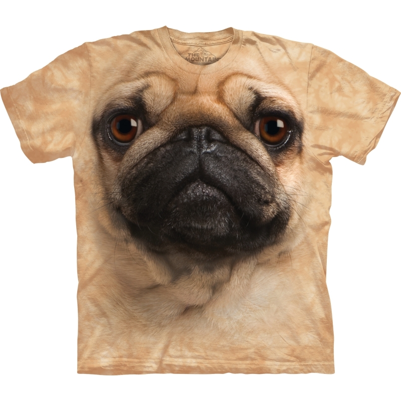 All-over print t-shirt met Mopshond