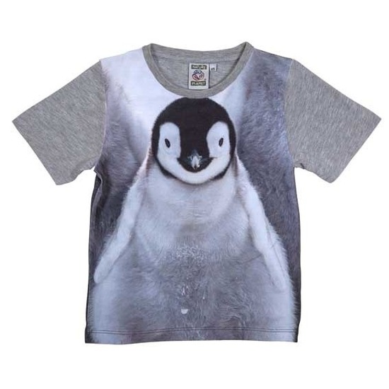 All-over print t-shirt met pingu?n voor kinderen