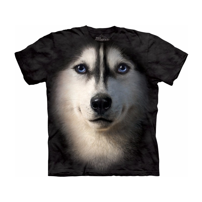 All-over print t-shirt met Siberische Husky hond