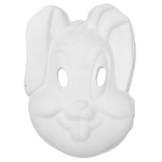 Basic wit konijnen-hazen masker