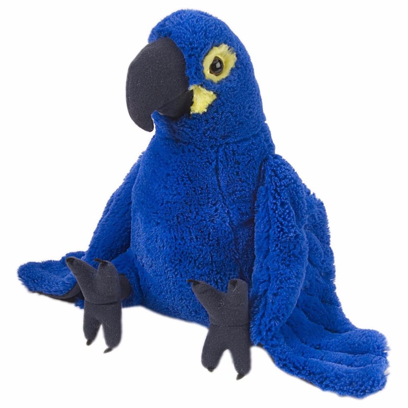 Blauwe ara papegaai knuffel