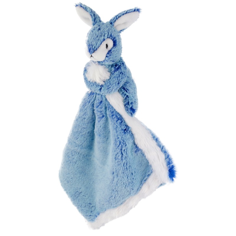 Blauwe konijnen/hazen knuffeldoekjes knuffels 25 cm knuffeldieren