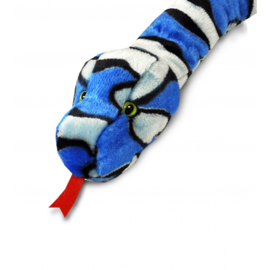 Blauwe pluche slang 200 cm