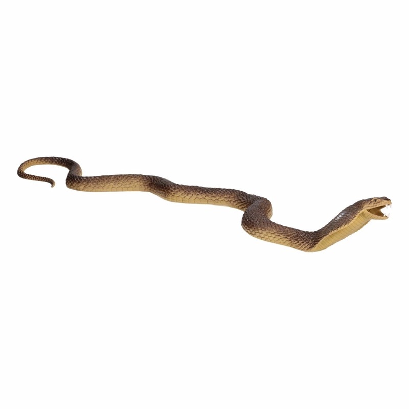 Bruine cobra gemaakt van rubber 80cm