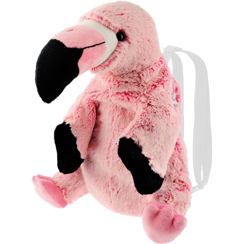 Bruine flamingo vogel rugzak/rugtas knuffels 32 cm knuffeldieren
