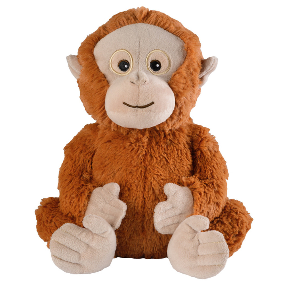 Afbeelding Bruine orang oetan heatpack/coldpack knuffels 33 cm knuffeldieren door Animals Giftshop