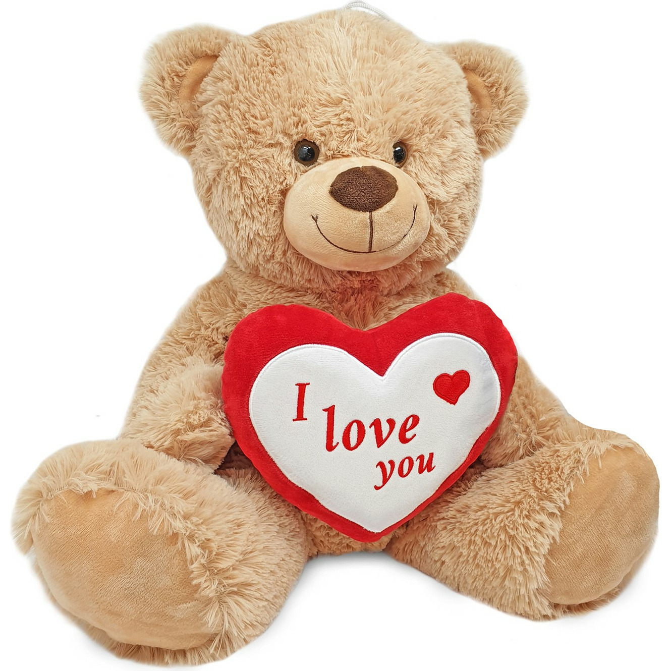 Afbeelding Bruine pluche knuffelbeer/teddybeer met I love you hartje 45 cm door Animals Giftshop