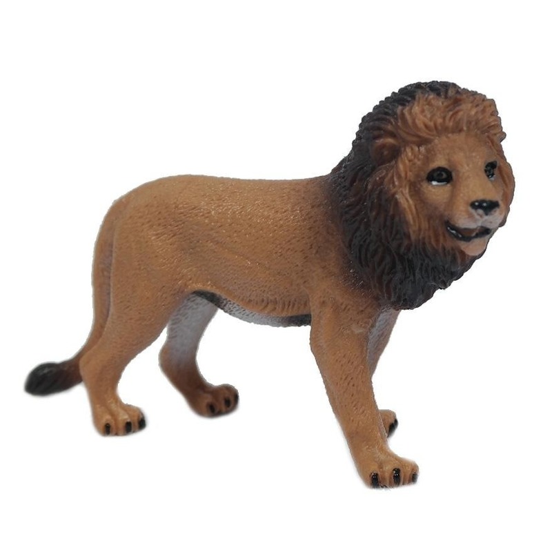 Bruine speelgoed leeuw 9 cm