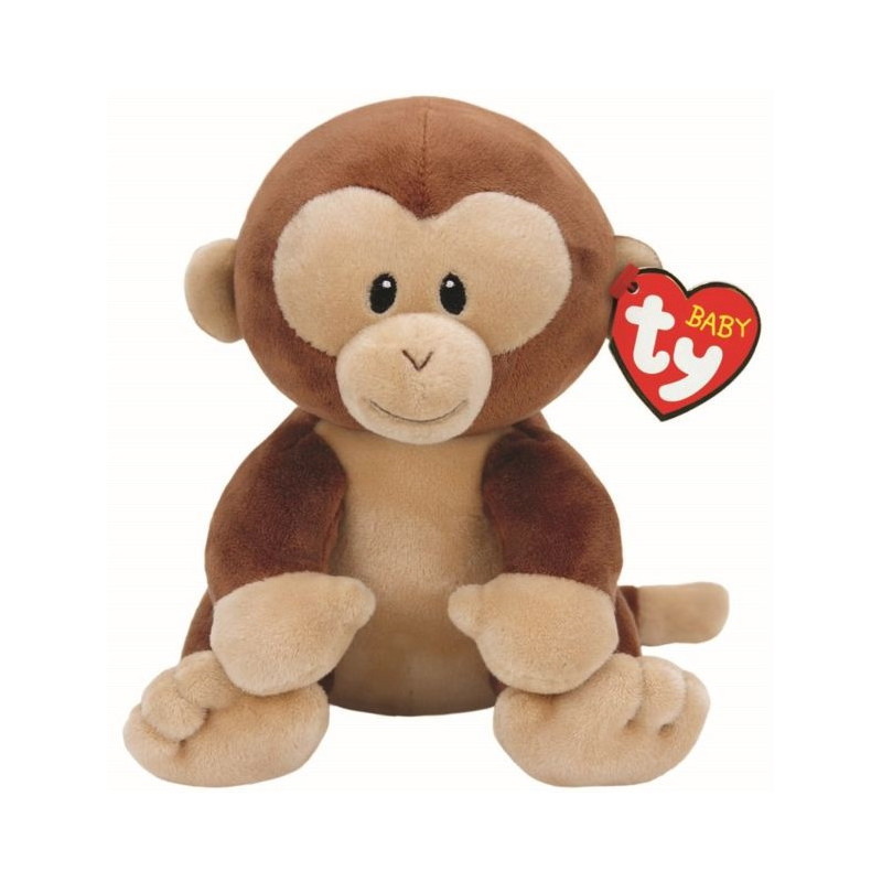 Bruine Ty Beanie baby apen knuffels Banana 24 cm knuffeldieren