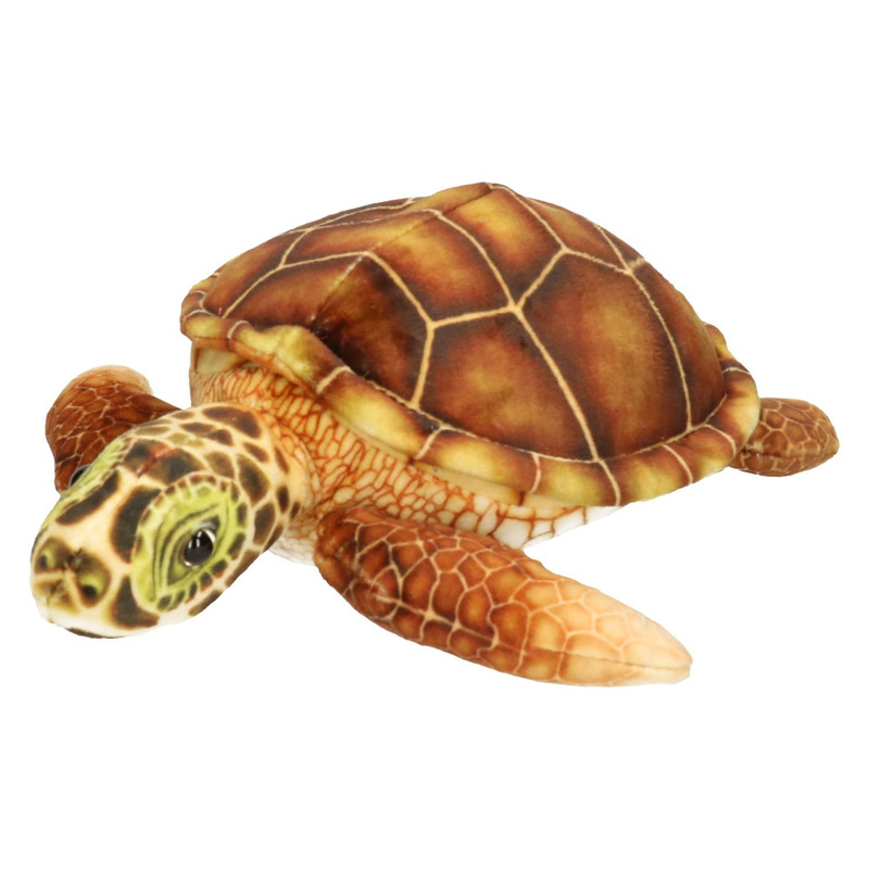 Bruine zeeschildpad knuffels 25 cm knuffeldieren
