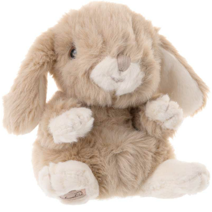 Bukowski pluche konijn knuffeldier - beige - zittend - 15 cm