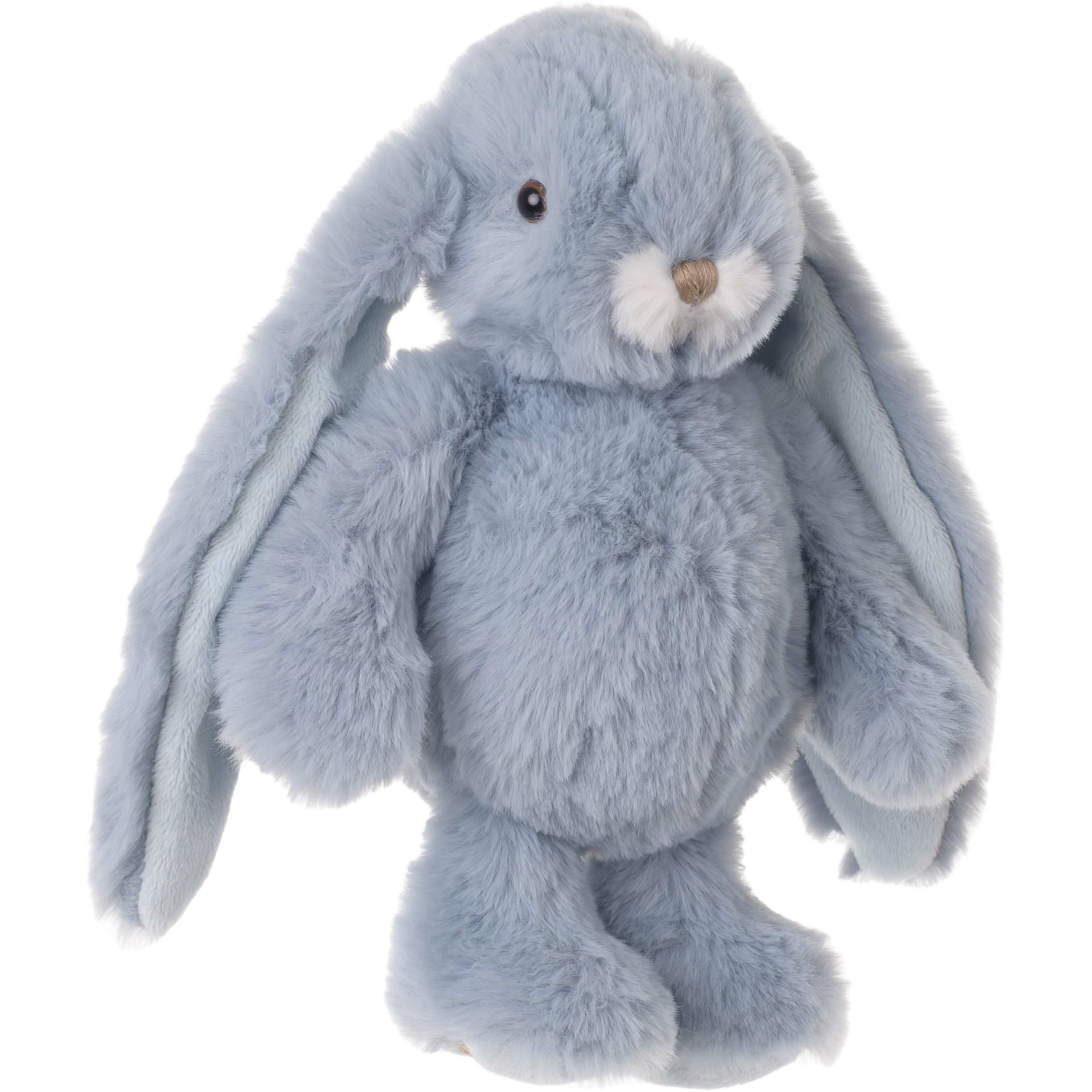 Bukowski pluche konijn knuffeldier - lichtblauw - staand - 22 cm