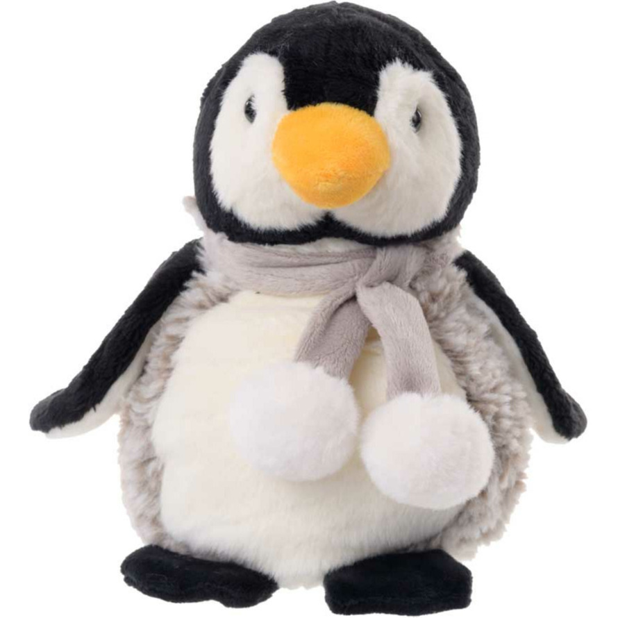 Bukowski pluche pinguin knuffeldier grijs-wit staand 25 cm