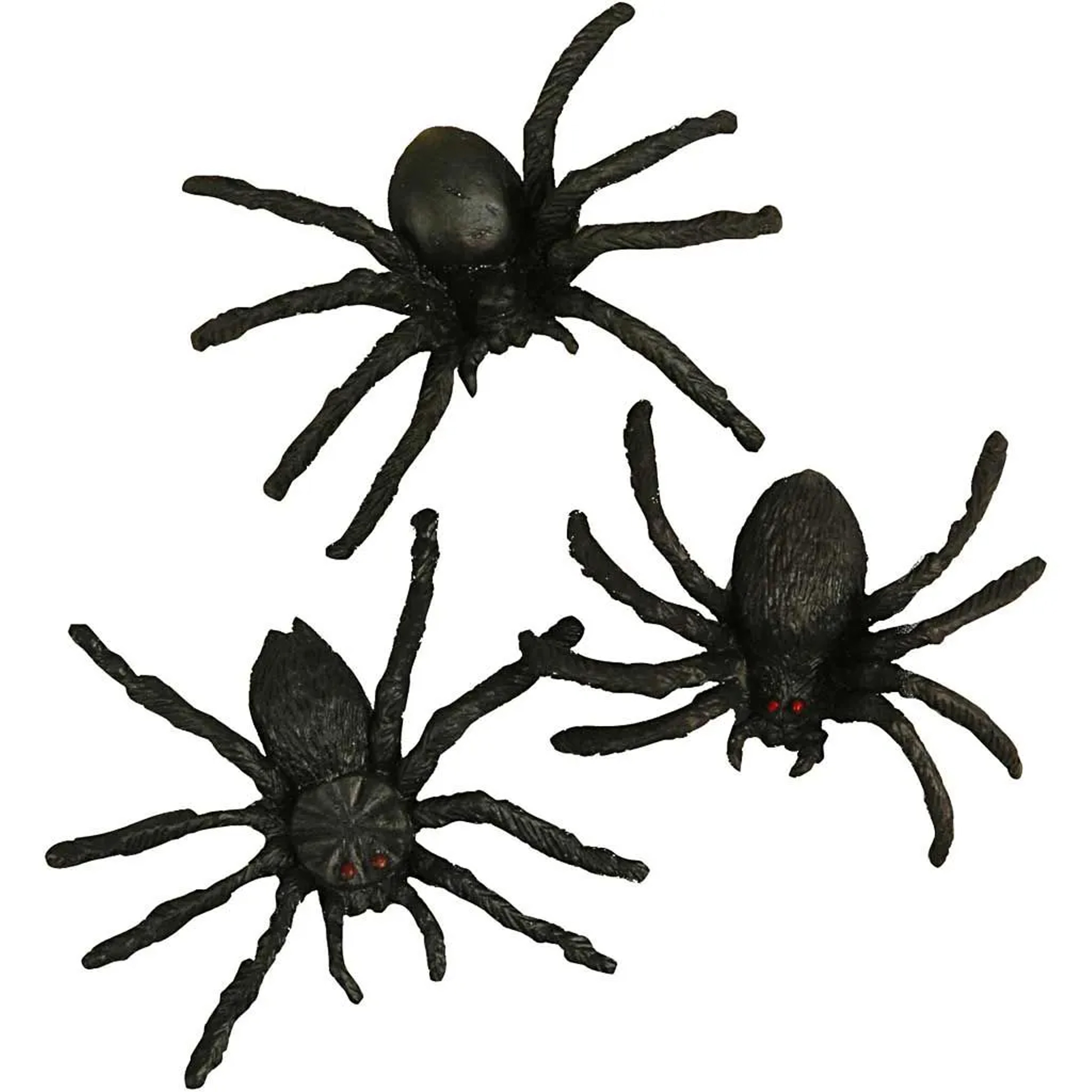 Creativ nep spinnen/spinnetjes 4 cm - zwart - 10x stuks - Horror/griezel thema decoratie beestjes