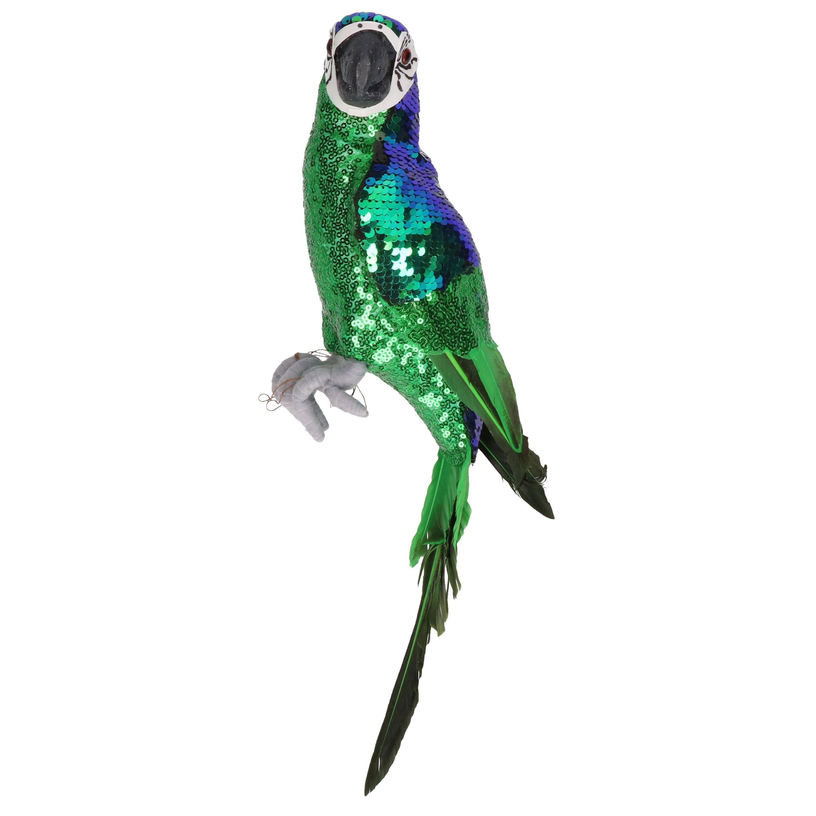 Decoris Decoratie vogel papegaai groen 40 cm kunststof