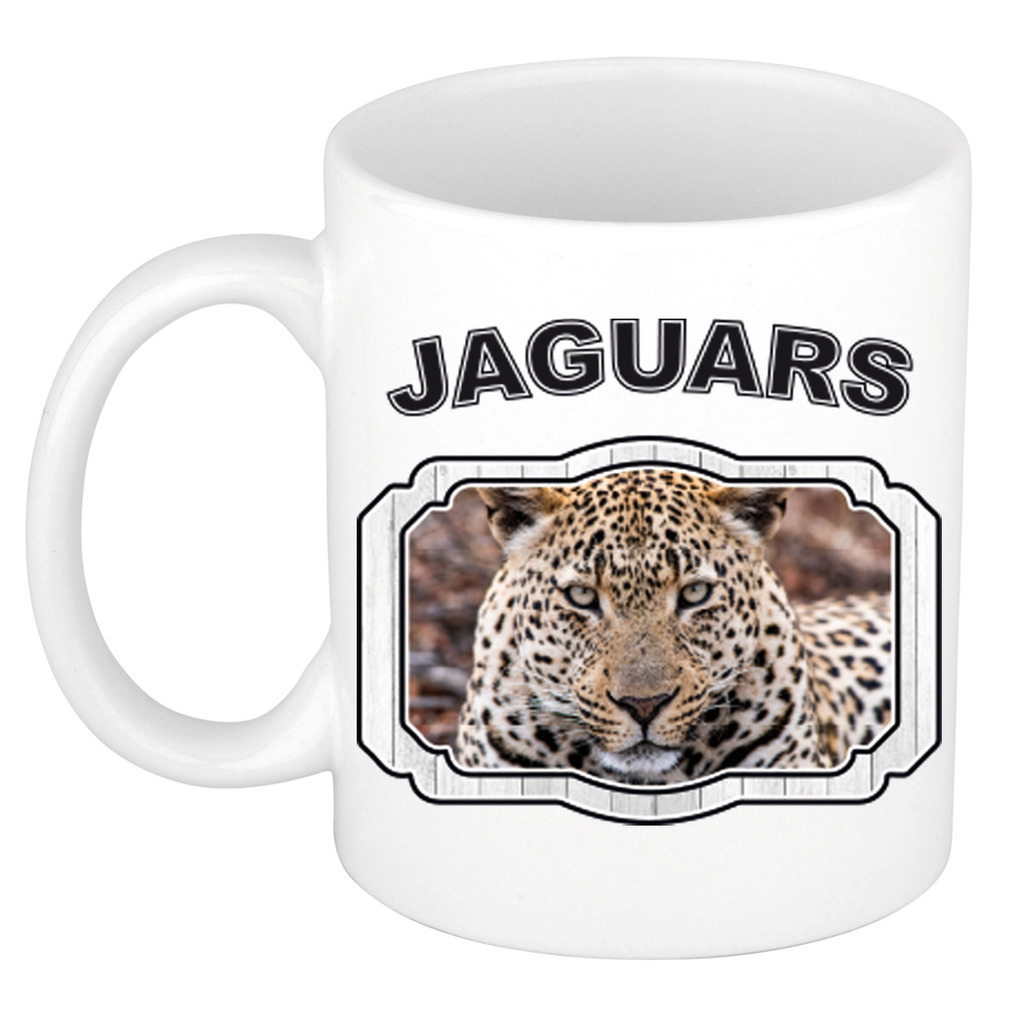 Dieren liefhebber gevlekte jaguar mok 300 ml - jaguars beker