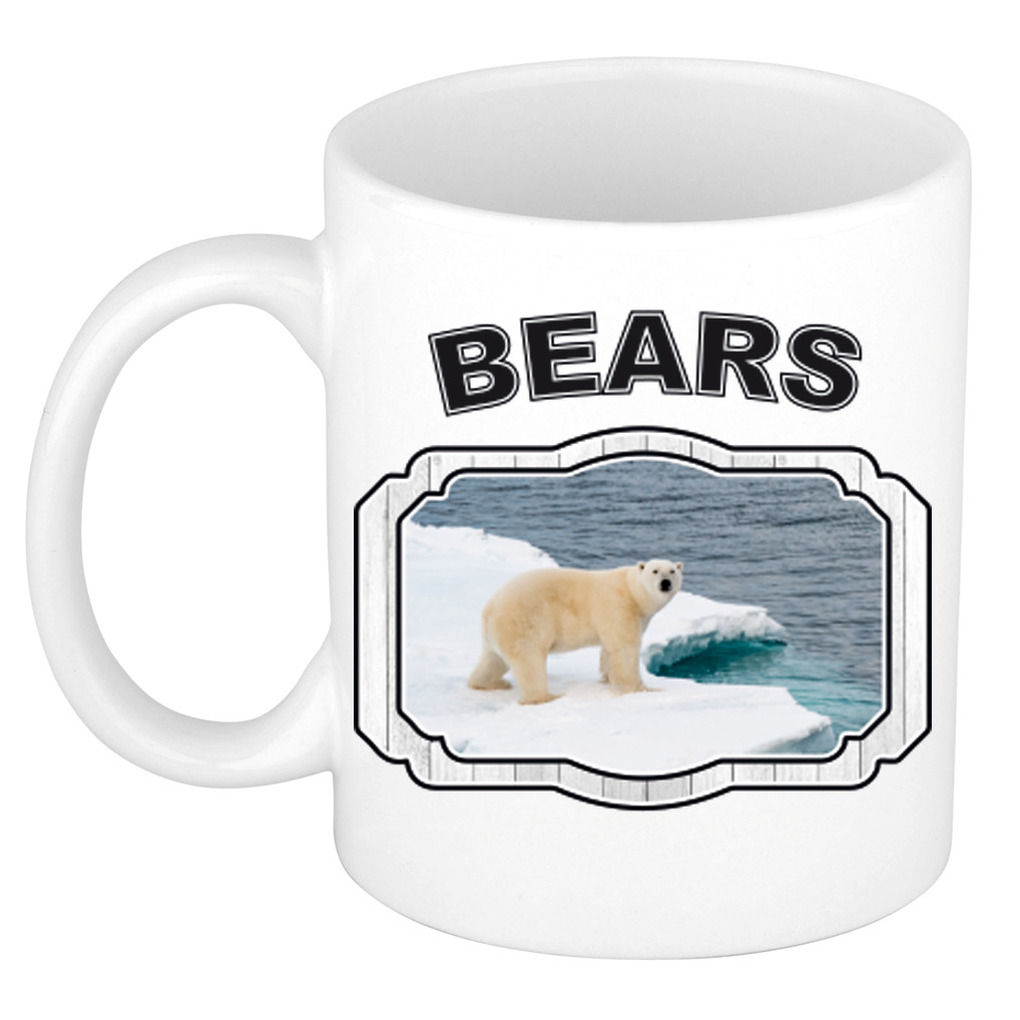 Dieren liefhebber ijsbeer mok 300 ml - ijsberen beker