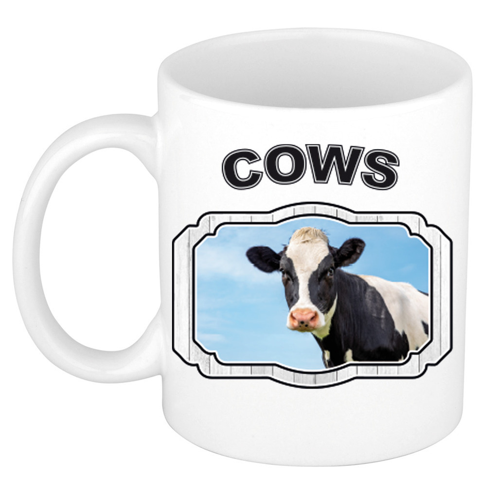 Dieren liefhebber koe mok 300 ml - koeien beker