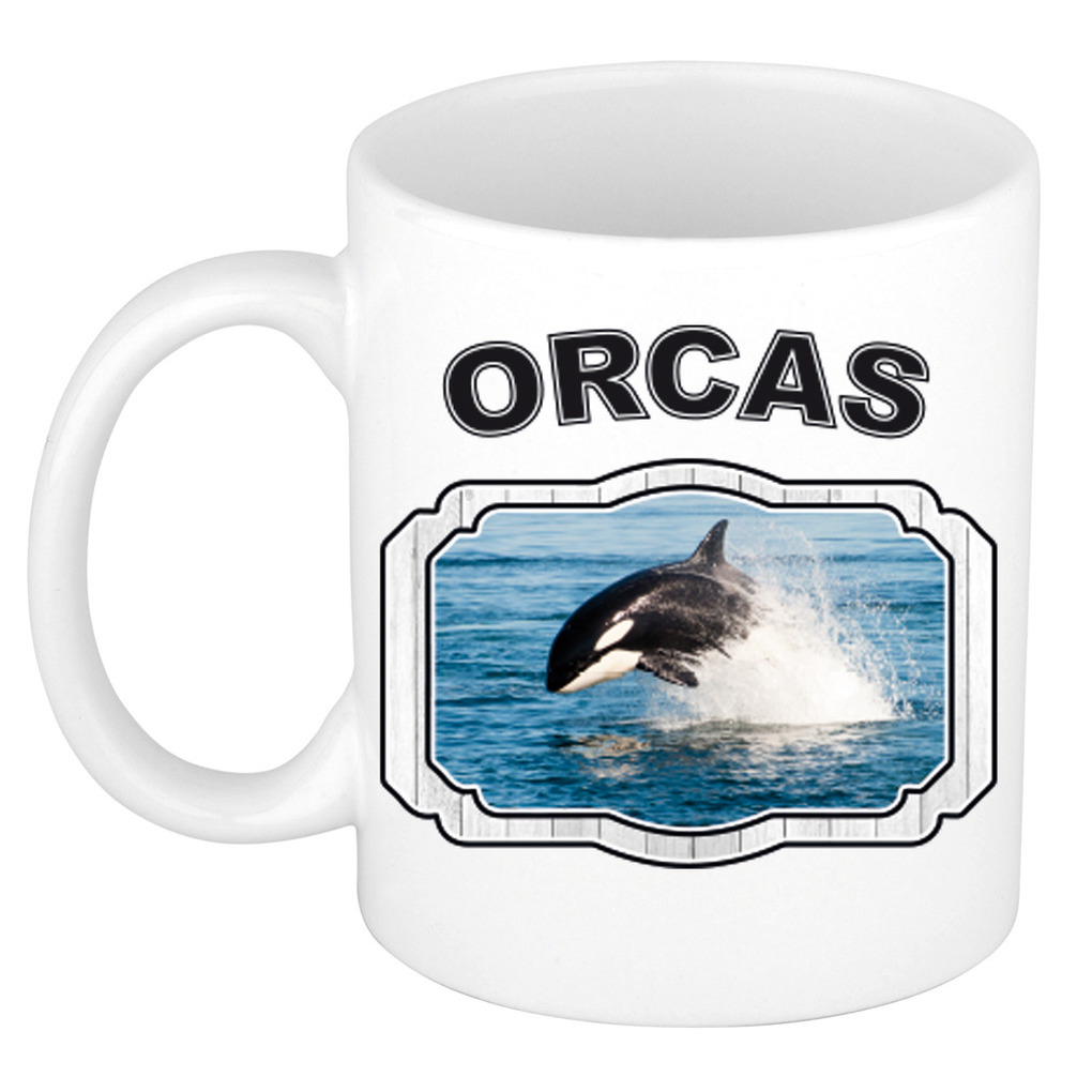 Afbeelding Dieren liefhebber orka mok 300 ml - orka vissen beker door Animals Giftshop