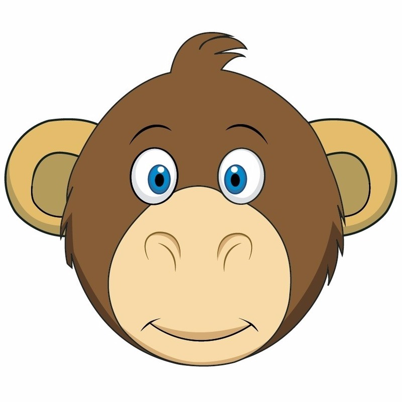 Afbeelding Dieren masker aap voor kids door Animals Giftshop
