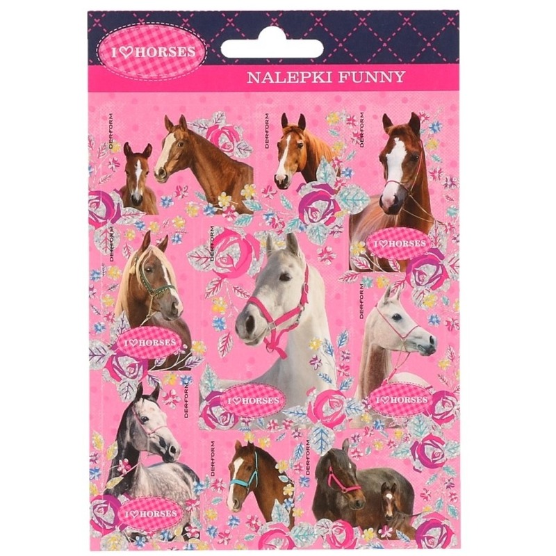 Afbeelding Dieren stickers paarden 16 stuks set 5 door Animals Giftshop