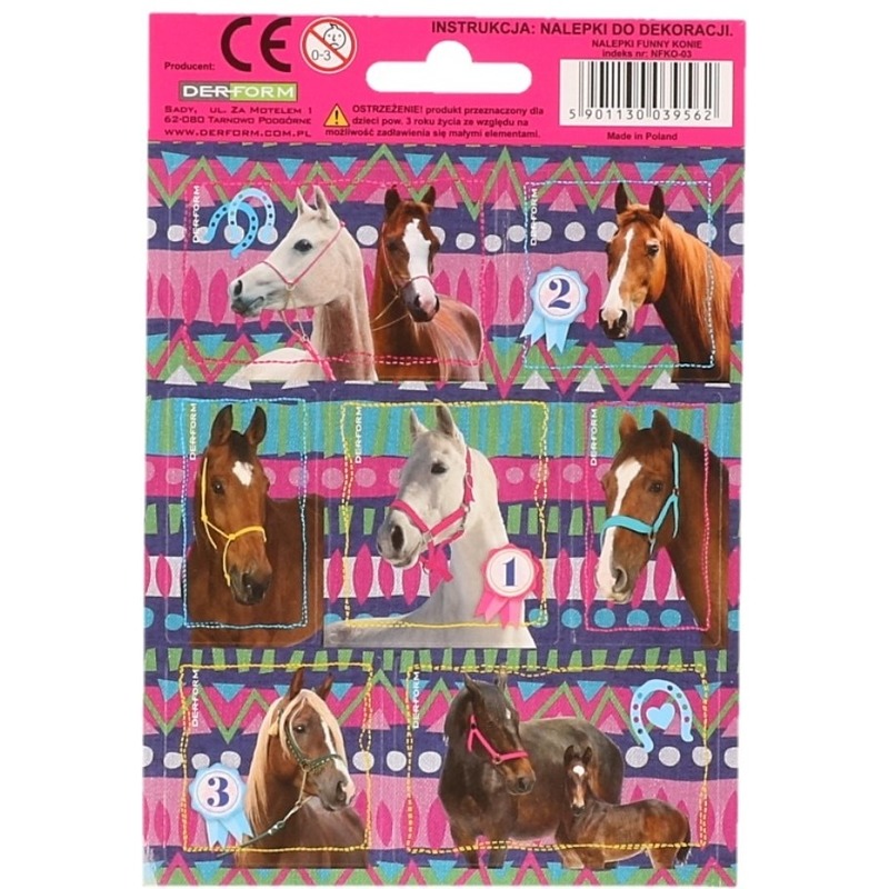 Dieren stickers paarden 32 stuks set 5