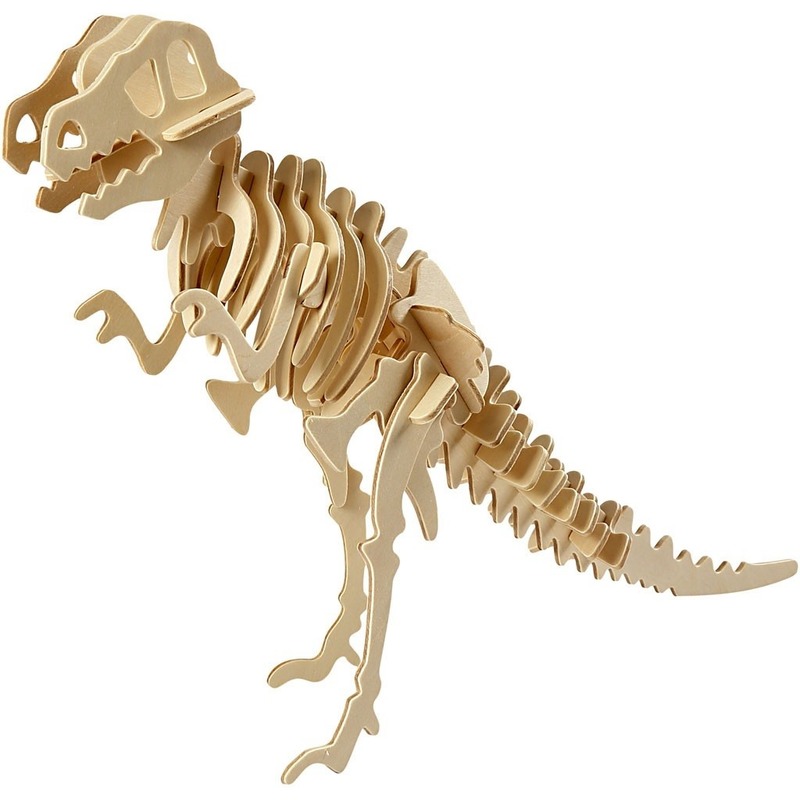 Dinosaurus velociraptor 3D puzzel hout bouwpakket