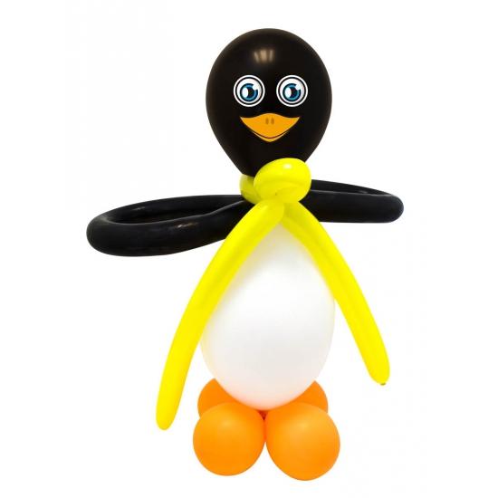 Doe het zelf ballon figuur pinguin