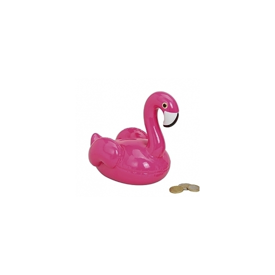 Flamingo spaarpotten roze 17 cm