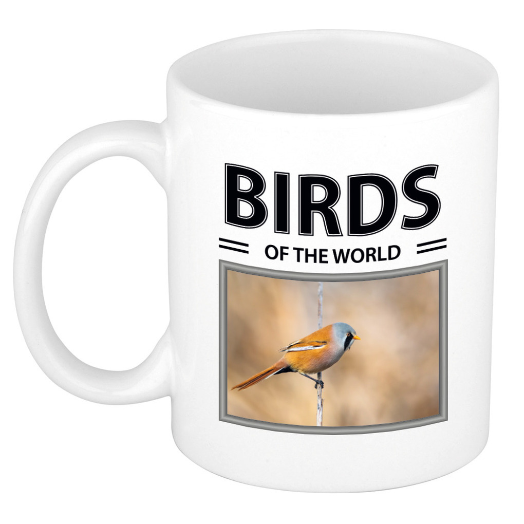 Foto mok Baardmannetje vogel beker - birds of the world cadeau Baardmannetjes liefhebber