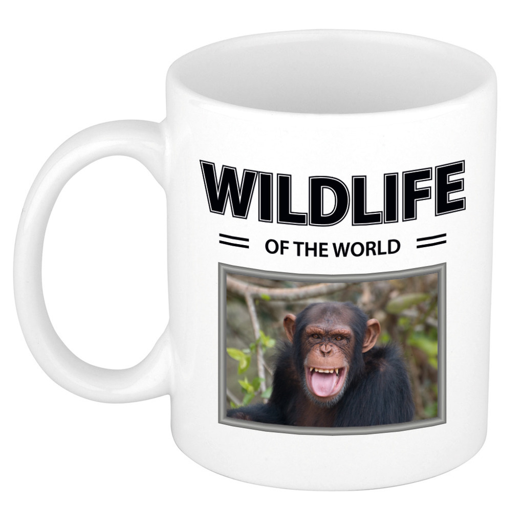 Foto mok Chimpansee aap mok / beker - wildlife of the world cadeau Apen liefhebber