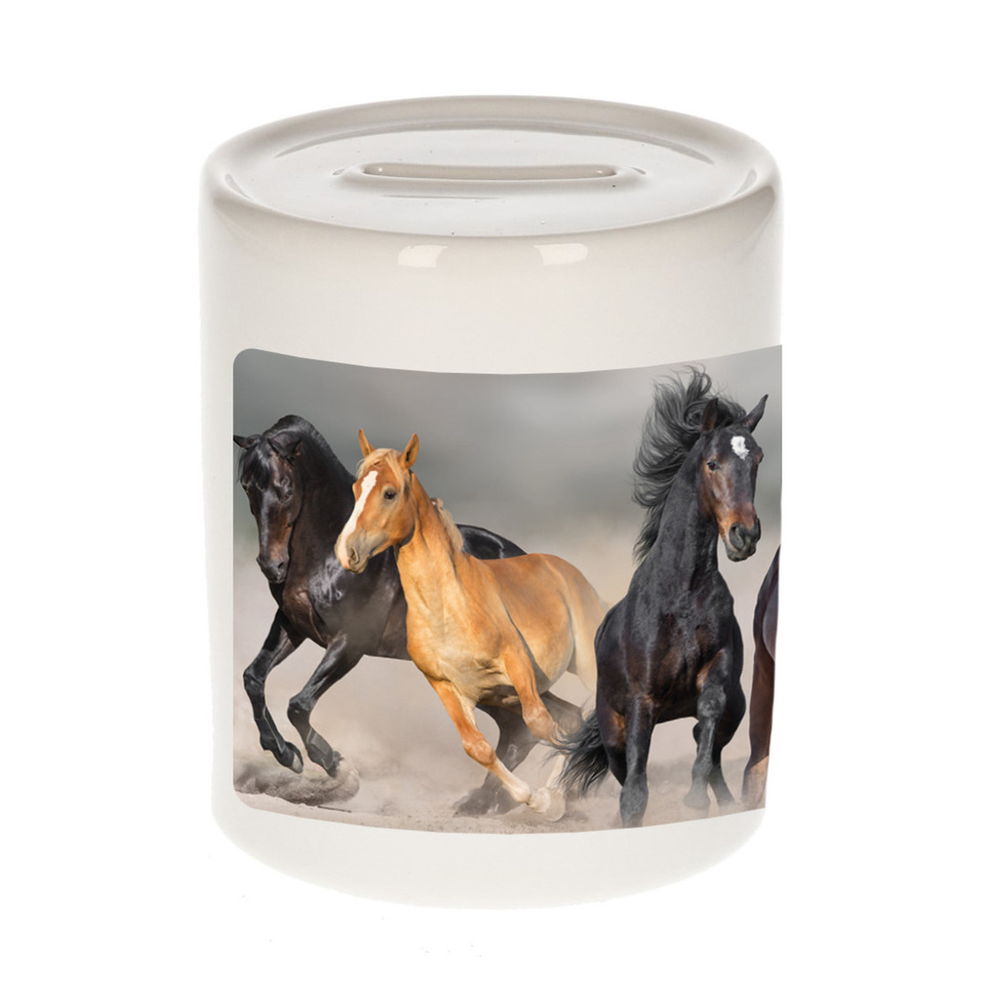 Foto mok paard spaarpot 9 cm - Cadeau paarden liefhebber
