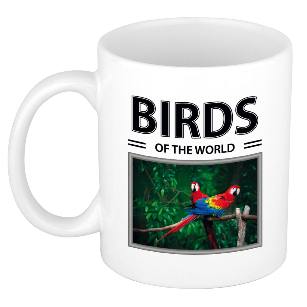 Foto mok Papegaai beker - birds of the world cadeau Papegaaien liefhebber
