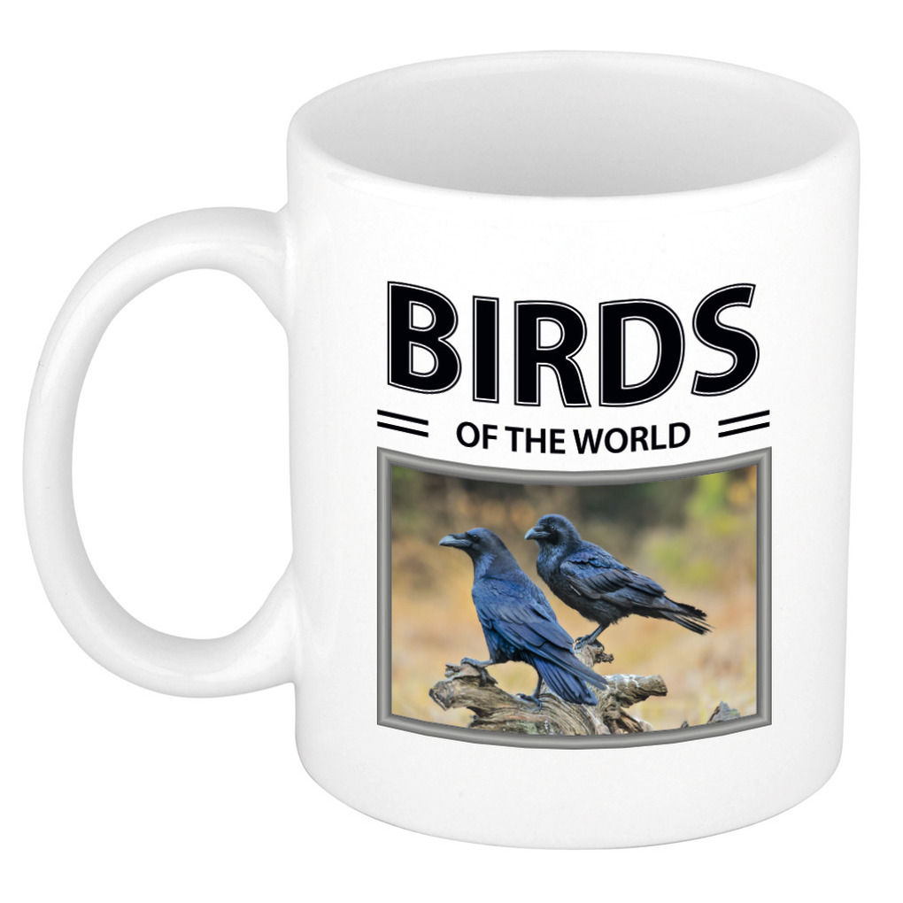 Foto mok Raaf beker birds of the world cadeau Raven liefhebber