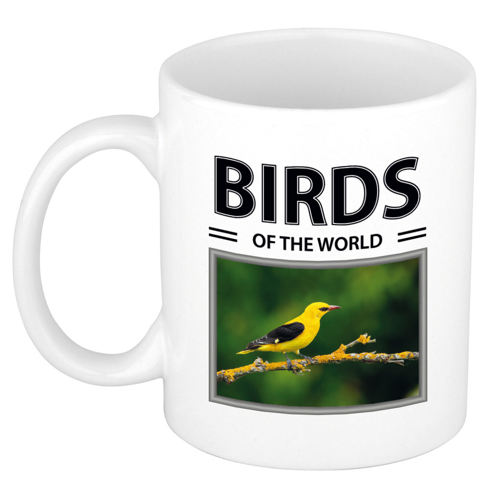 Foto mok Wielewaal beker - birds of the world cadeau Wielewaal vogels liefhebber