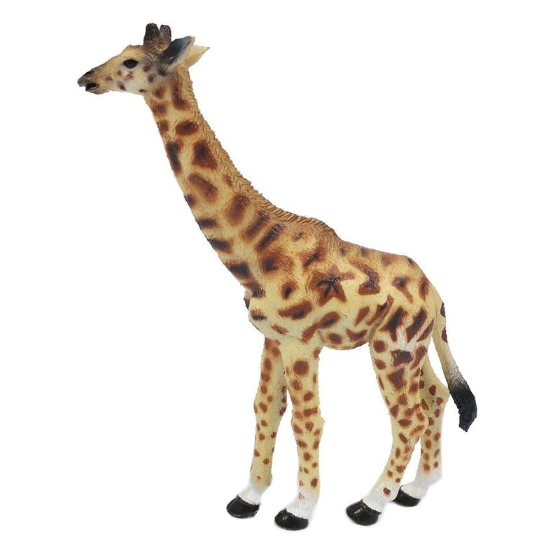 Geel/bruine speelgoed giraf 15 cm