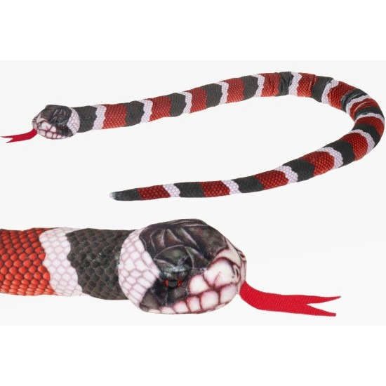 Gestreepte koningsslangen knuffels 150 cm knuffeldieren