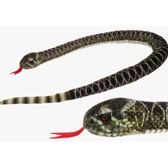 Gestreepte ratelslangen knuffels 150 cm knuffeldieren