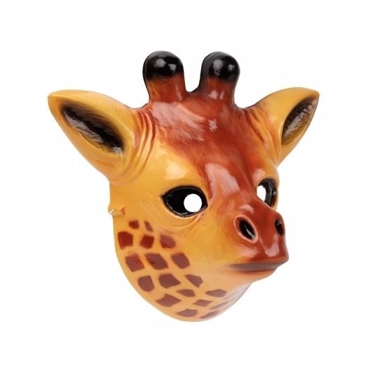 Giraffe masker gemaakt van plastic 3D 22cm