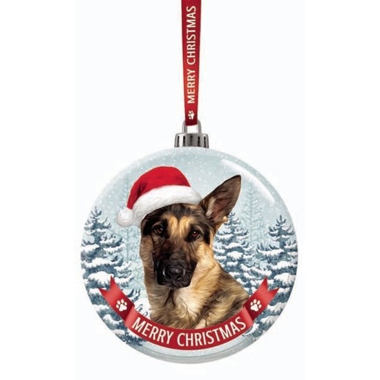 Afbeelding Glazen kerstbal hond Duitse Herder 7 cm door Animals Giftshop