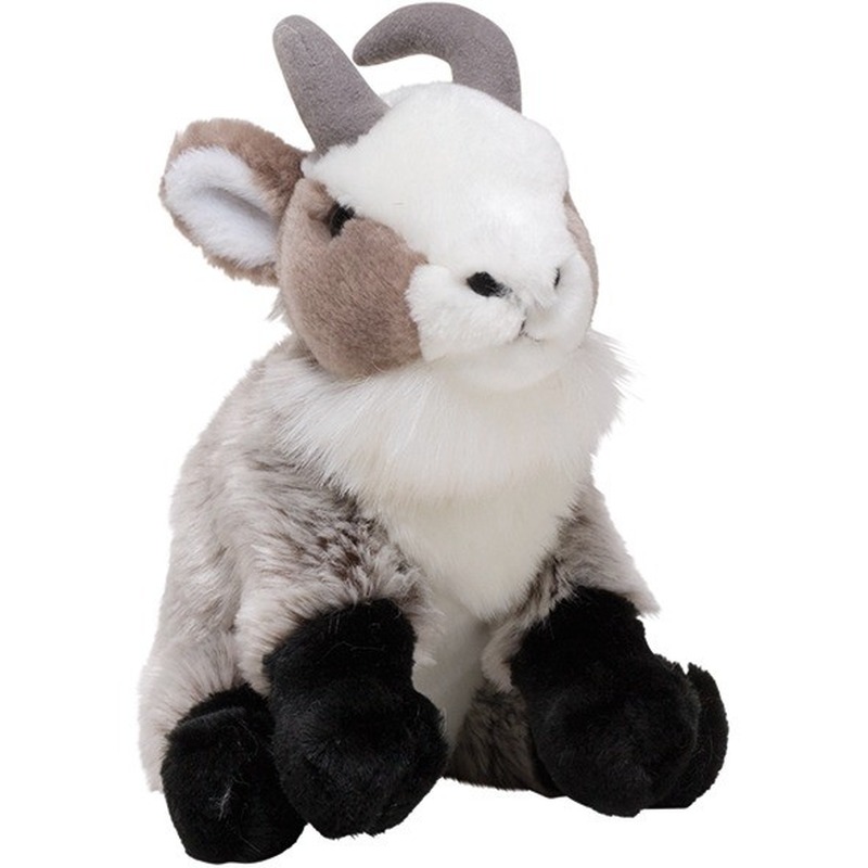 Afbeelding Grijze geiten knuffels 18 cm knuffeldieren door Animals Giftshop