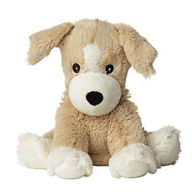 Grijze honden puppies heatpack/coldpack knuffels 34 cm knuffeldieren